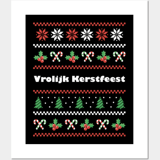 Dutch Christmas Vrolijk Kerstfeest Posters and Art